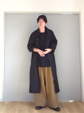 「春服デビュー宣言」｜「アイテム（ステンカラーコート）」を使った、 yujiさん（メンズ・176cm）の春コーディネート