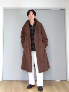 「URBAN RESEARCH（アーバンリサーチ）のアイテム（トレンチコート）」を使った、 yujiさん（メンズ・176cm）の冬コーディネート