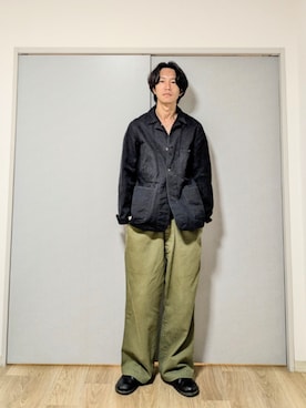 「アイテム（カバーオール）」を使った、 yujiさん（メンズ・176cm）の秋コーディネート