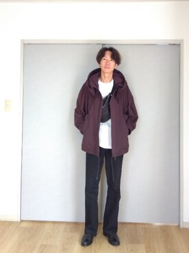 「アイテム（ミリタリージャケット、パープル系）」を使った、 yujiさん（メンズ・176cm）の秋コーディネート