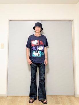 「アイテム（サンダル）」を使った、 yujiさん（メンズ・176cm）の夏コーディネート
