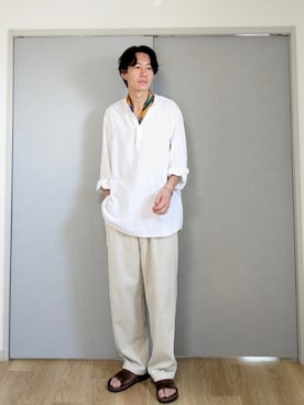 「スカーフ」｜ yujiさん（メンズ・176cm）の夏コーディネート