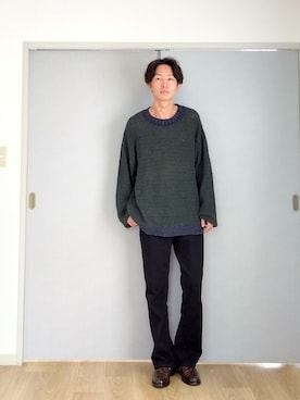 「Eddie Bauer（エディーバウアー）のアイテム（ニット/セーター）」を使った、 yujiさん（メンズ・176cm）の秋コーディネート