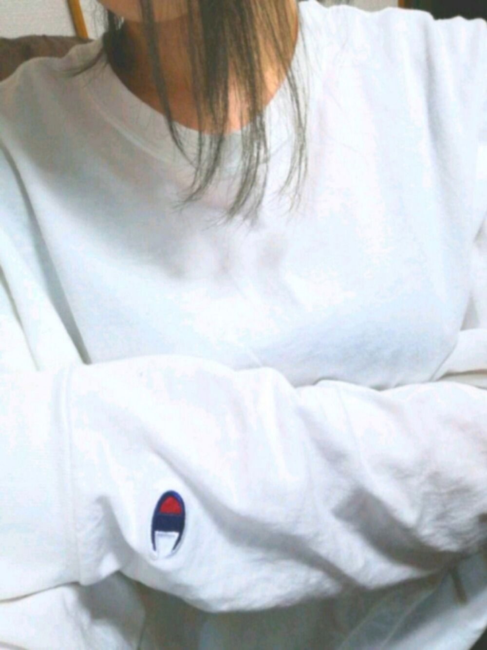 「UNIQLOのオーバーサイズクルーネックT（Tシャツ/カットソー、ブラック系）」を使った、🥺さん（レディース・162cm）の春コーディネートの1枚目の写真