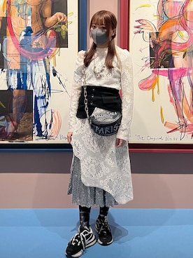 「BALENCIAGA」｜「アイテム（ワンピース/ドレス）」を使った、minapoさん（レディース・154cm）の秋コーディネート