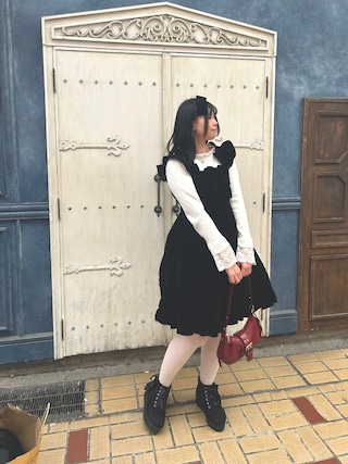 axes femme kawaii アクシーズファム ベロア ジャンパースカート クラシカルベロアジャンスカ | kawaii -outlet- | axes femme