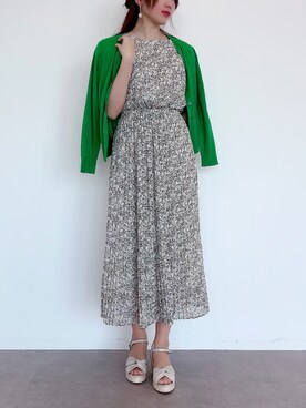 「YECCA VECCA（イェッカヴェッカ）のアイテム（ワンピース）」を使った、げってぃーさん（レディース・158cm）の春コーディネート