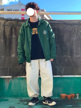 ナイロンジャケットを使った カレッジ の人気ファッションコーディネート Wear