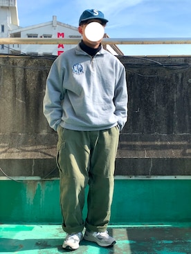 「JERZEES（ジャージーズ）のアイテム（スウェット）」を使った、Fukukichi_🦉さん（メンズ・163cm）の冬コーディネート