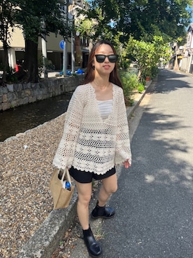 「Dr. Martens（ドクターマーチン）のDr.Martens  CHELSEA BOOT（ブーツ）」を使った、まつこさん（レディース・158cm）の夏コーディネート