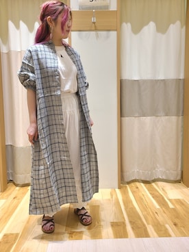 「ネコ」｜「アイテム（ワンピース/ドレス）」を使った、li1yさん（レディース・158cm）の春コーディネート
