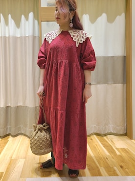 「Samansa Mos2（サマンサ モスモス）のセパレートサンダル（サンダル）」を使った、li1yさん（レディース・158cm）の春コーディネート