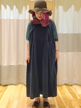 「Samansa Mos2（サマンサ モスモス）のセパレートサンダル（サンダル）」を使った、li1yさん（レディース・158cm）の夏コーディネート