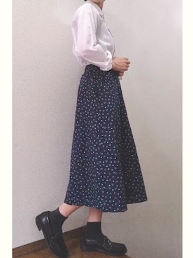 「花柄スカート」｜うみさん（レディース・152cm・10代）の夏コーディネート