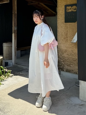 「大人カジュアルコーデ」｜「アイテム（スニーカー）」を使った、misaさん（レディース・159cm）の夏コーディネート