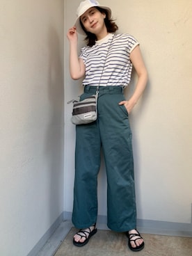 「BRIEFING（ブリーフィング）のアイテム」を使った、大釜ケリーさん（レディース・165cm）の夏コーディネート