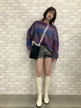 「emi+（エミプラス）のアイテム」を使った、大釜ケリーさん（レディース・165cm）の冬コーディネート
