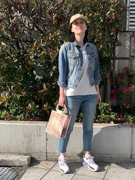 「NOLLEY’S（ノーリーズ）のアイテム」を使った、大釜ケリーさん（レディース・165cm）の春コーディネート