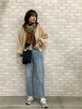 「The Virgnia（ザ ヴァージニア）のアイテム」を使った、大釜ケリーさん（レディース・165cm）の冬コーディネート