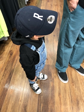 「ZARA KIDSのアイテム（サロペット/オーバーオール）」を使った、aloha1222さん（メンズ・178cm）の冬コーディネート