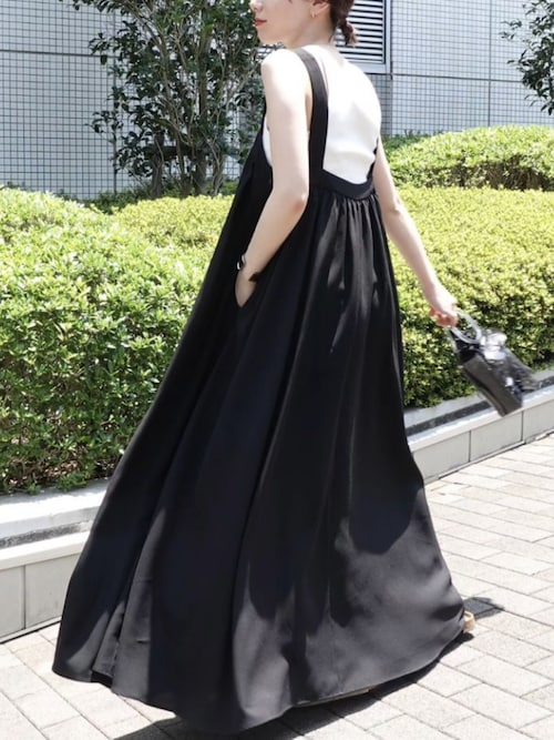 ワイドストラップロングワンピース（ワンピース）｜AKTE（アクテ