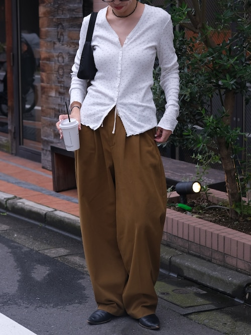 アイレットカットソーカーディガン