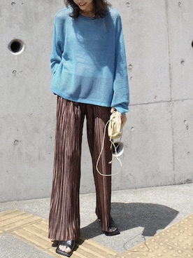 「AKTE（アクテ）のアイテム（ニット/セーター）」を使った、AKTEさん（レディース・165cm）の春コーディネート