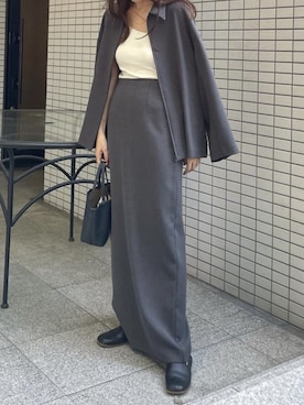 「AKTE」｜「アイテム（ジャケット/アウター）」を使った、AKTEさん（レディース・167cm）の秋コーディネート