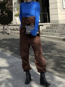 「AKTE（アクテ）のアイテム（ニット/セーター）」を使った、AKTEさん（レディース・163cm）の秋コーディネート