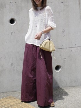 「AKTE（アクテ）のアイテム（ニット/セーター）」を使った、AKTEさん（レディース・163cm）の春コーディネート