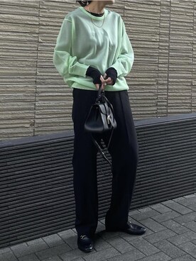 「AKTE（アクテ）のアイテム（ニット/セーター）」を使った、AKTEさん（レディース・166cm）の春コーディネート