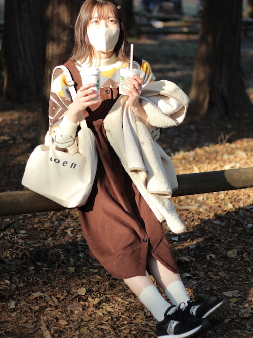 セール】レディース ノルディック柄オーバーサイズハイネックニット