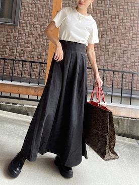 「THE ROW（ザロウ）のTHE ROW Zipped Boot I（ブーツ）」を使った、ぱんだ。さん（レディース・162cm）の秋コーディネート