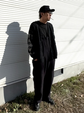 「アイテム（サロペット/オーバーオール）」を使った、zunさん（メンズ・180cm）の冬コーディネート