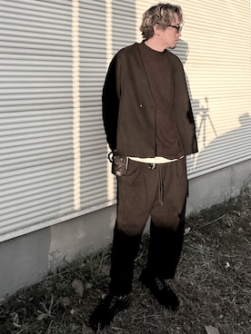 「アイテム（ボディバッグ/ウエストポーチ）」を使った、zunさん（メンズ・180cm）の冬コーディネート