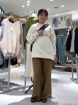 「LOWRYS FARM（ローリーズファーム）のLFポーチツキショルダー 284037（ショルダーバッグ）」を使った、kahoさん（レディース・155cm）の春コーディネート