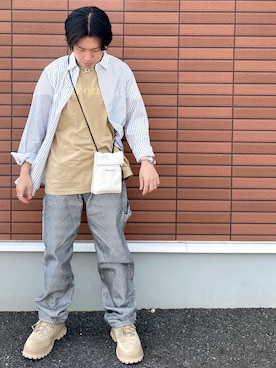 「BIG SMITH（ビッグスミス）のアイテム」を使った、つばささん（メンズ・165cm）の春コーディネート