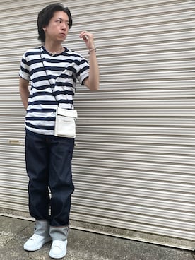 「アイテム（ブレスレット）」を使った、つばささん（メンズ・165cm・30代）の夏コーディネート