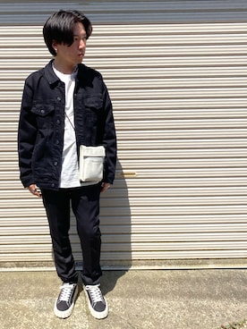 「BALENCIAGA」｜「アイテム（デニムジャケット）」を使った、つばささん（メンズ・165cm）の春コーディネート