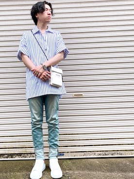 「アイテム（ブレスレット）」を使った、つばささん（メンズ・165cm・30代）の夏コーディネート