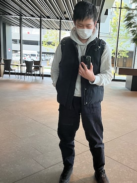 「Yohji Yamamoto（ヨウジヤマモト）のアイテム（カーゴパンツ）」を使った、をたくさん（メンズ・172cm）の春コーディネート