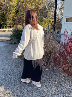 「ぽっちゃりコーデ」｜「アイテム（PC・スマホグッズ/家電）」を使った、mori☺︎さん（レディース・161cm）の冬コーディネート