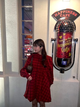「チェックワンピース」｜HIYORIさん（レディース・163cm）の秋コーディネート