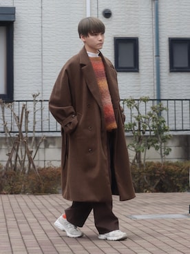 「SENSE OF PLACE by URBAN RESEARCH（センスオブプレイスバイアーバンリサーチ）のアイテム（トレンチコート）」を使った、Tsubasaさん（メンズ・171cm）の冬コーディネート