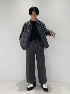 「PUBLIC TOKYO（パブリックトウキョウ）のアイテム（デニムジャケット）」を使った、Tsubasaさん（メンズ・171cm）の秋コーディネート