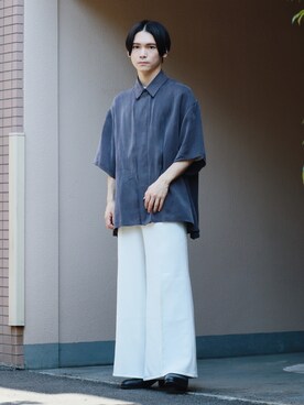 「RYO TAKASHIMA（リョウタカシマ）のアイテム（トップス）」を使った、Tsubasaさん（メンズ・171cm）の夏コーディネート