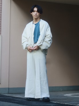 「PUBLIC TOKYO（パブリックトウキョウ）のアイテム（MA-1）」を使った、Tsubasaさん（メンズ・171cm）の秋コーディネート