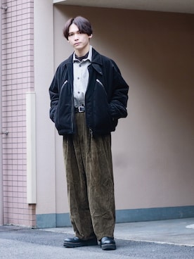 「LAD MUSICIAN（ラッドミュージシャン）のアイテム（ブーツ）」を使った、Tsubasaさん（メンズ・171cm）の秋コーディネート
