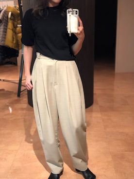 「theory（セオリー）のアイテム（トップス）」を使った、tamaさん（レディース・157cm）の秋コーディネート