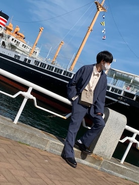 「ZIP FIVE（ジップファイブ）のアイテム（テーラードジャケット）」を使った、MAKOTOさん（メンズ・170cm）の夏コーディネート